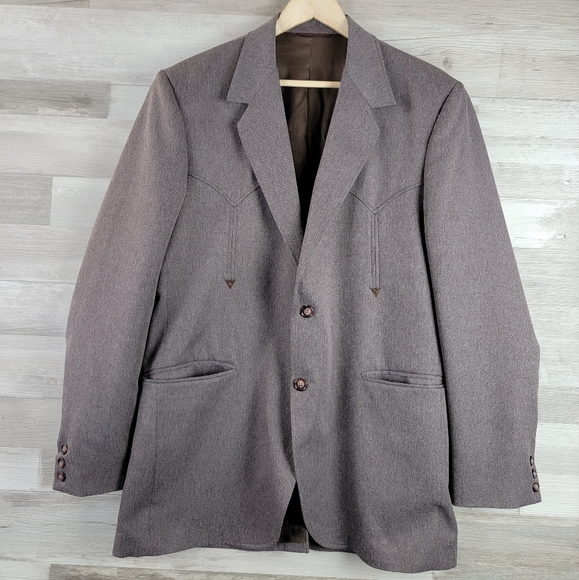 Vintage Circle S Western Sport Coat Mens 42R USA Made - Picture 2 of 15